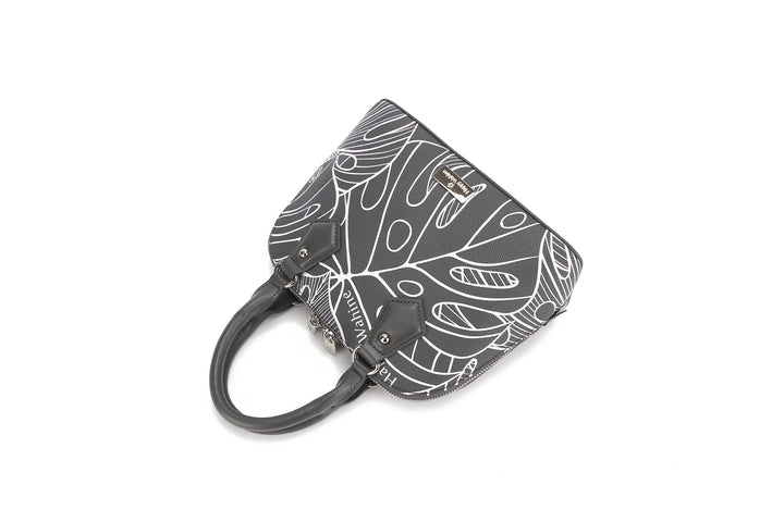 Satchel Lora Monstera Lines Grey