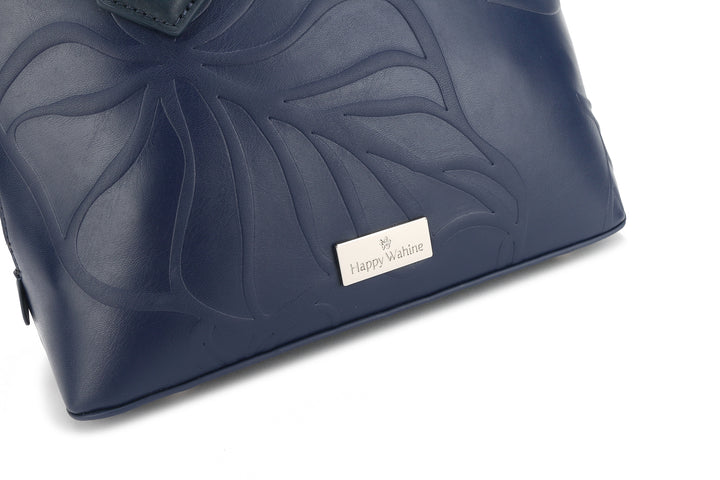 Satchel Lora Kalo Embossed Navy