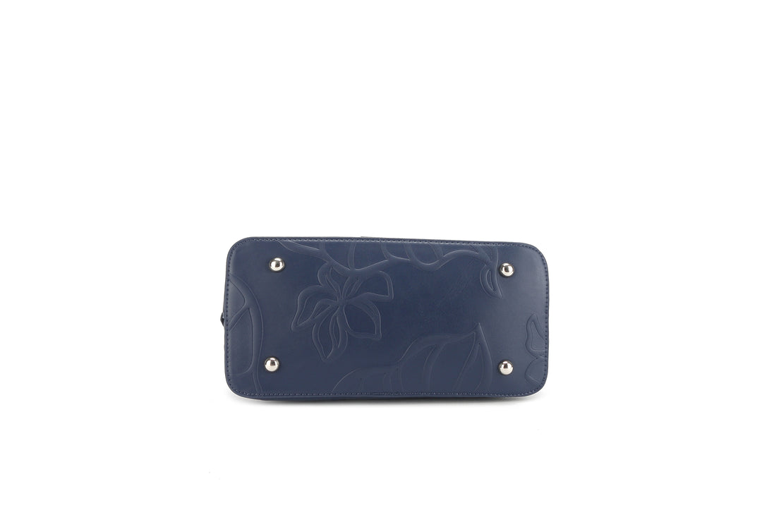 Satchel Lora Kalo Embossed Navy