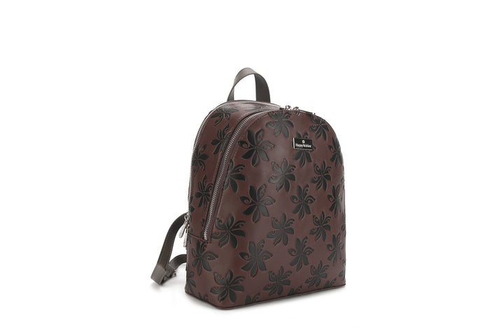 Backpack Tiffany Tiare Brown Embossed