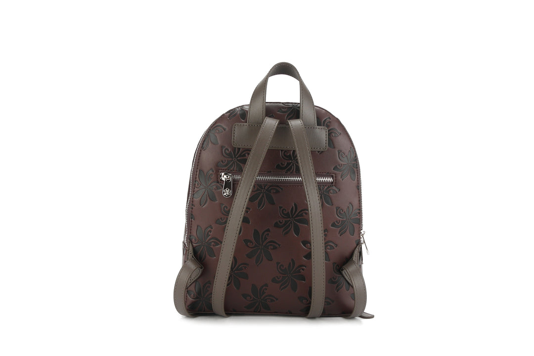 Backpack Tiffany Tiare Brown Embossed