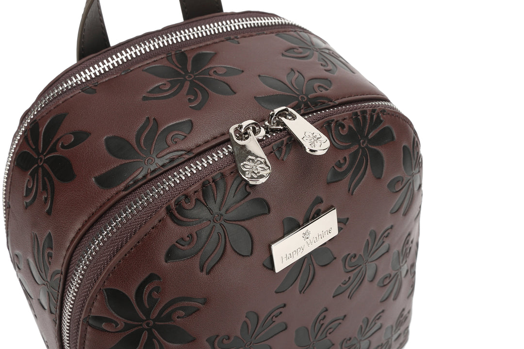 Backpack Tiffany Tiare Brown Embossed