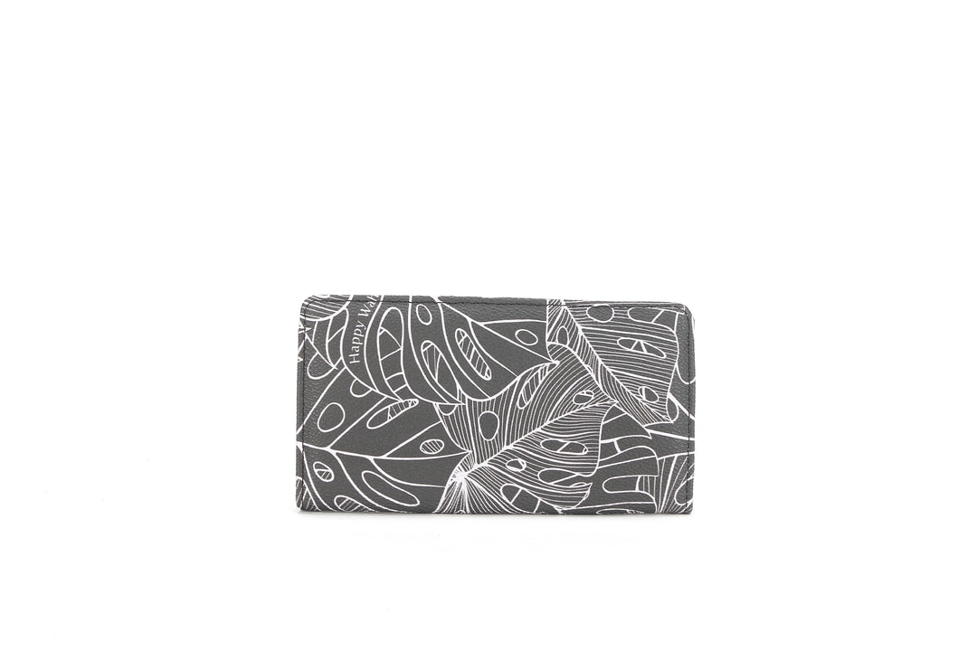 Wallet Teyla Monstera Lines Grey