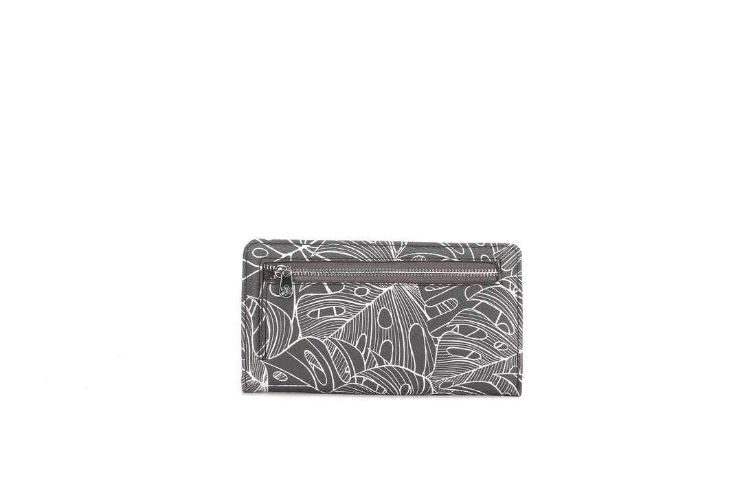 Wallet Teyla Monstera Lines Grey
