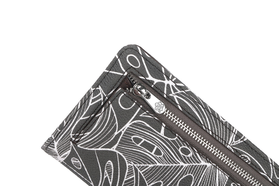 Wallet Teyla Monstera Lines Grey