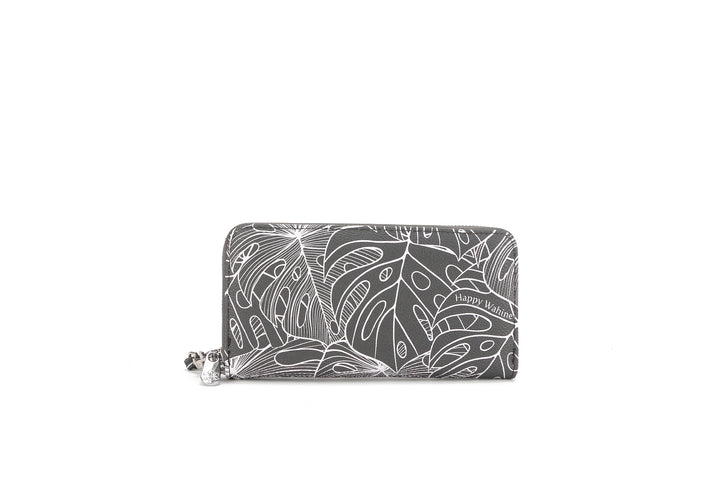 Wallet Kaylee Monstera Lines Grey