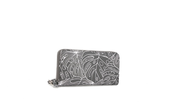 Wallet Kaylee Monstera Lines Grey