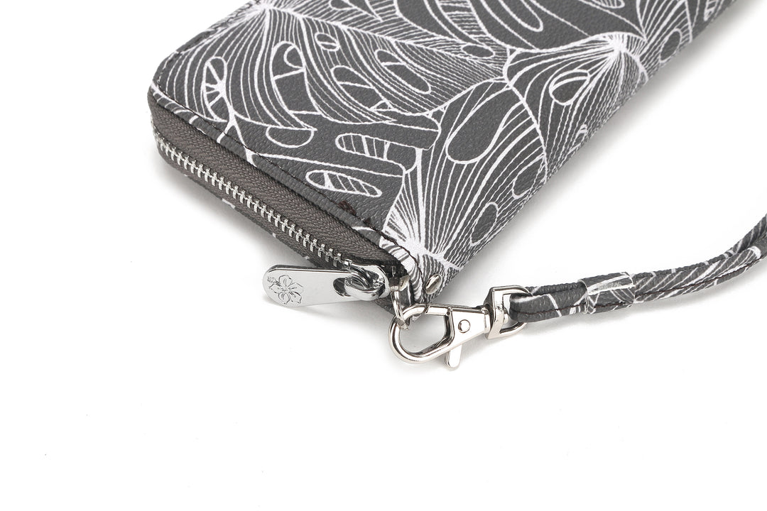 Wallet Kaylee Monstera Lines Grey