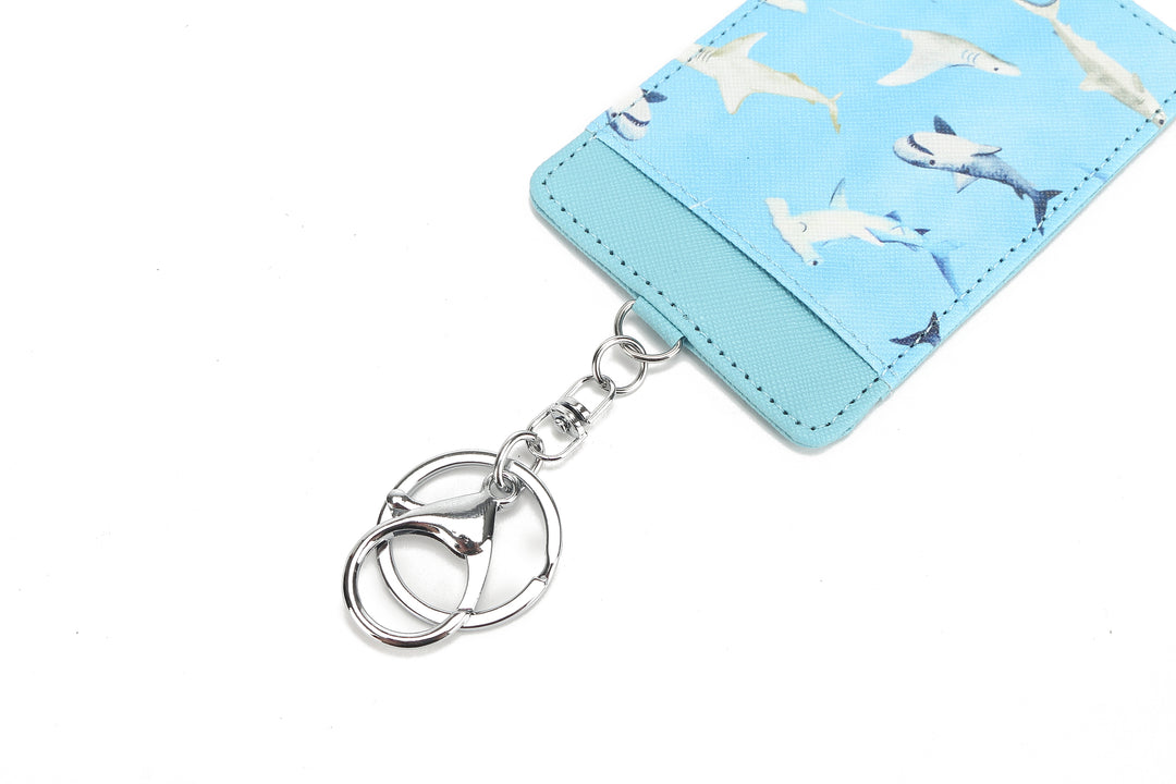 Card Case April Happy Sharks Blue