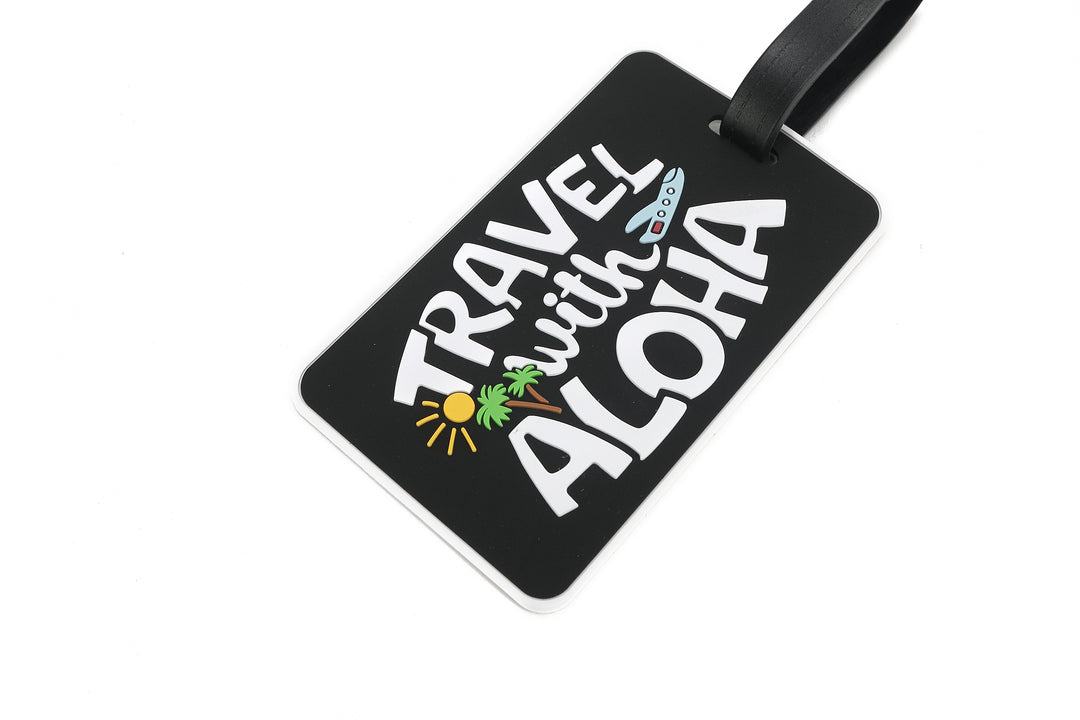 Luggage Tag Travel with Aloha Black