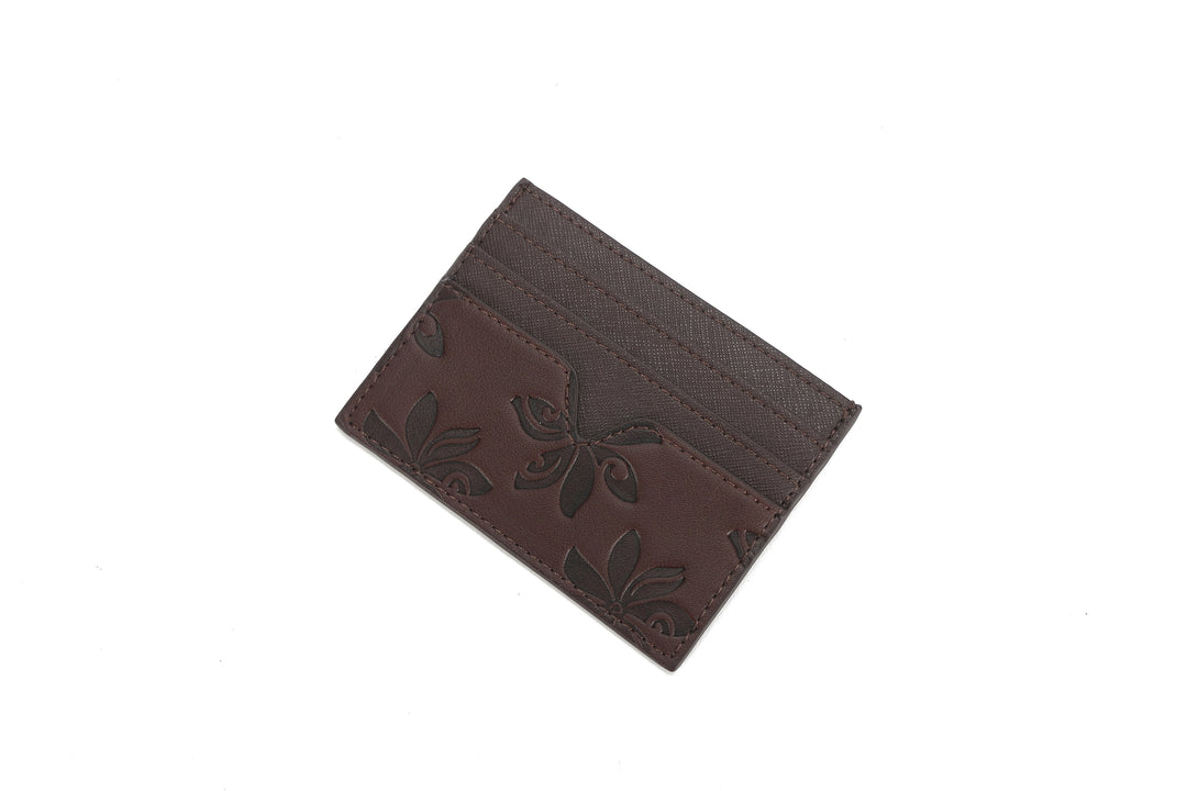 Card Case Meilany Tiare Embossed Brown-Black