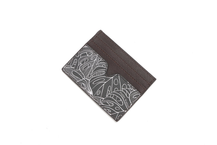 Card Case Meilany Monstera Lines Grey