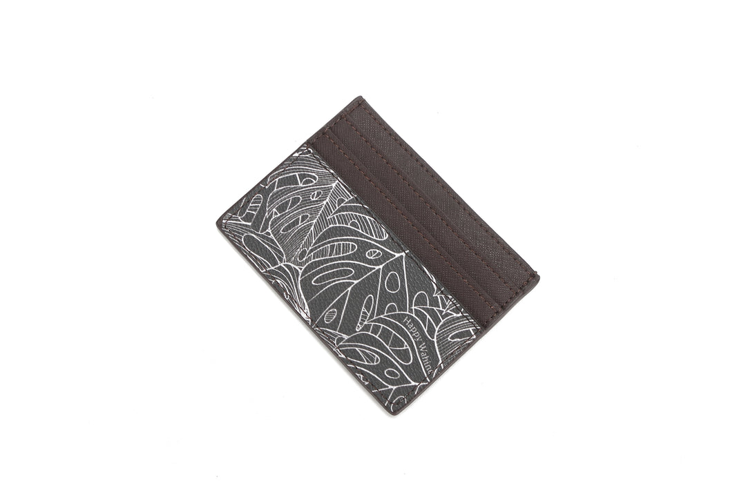 Card Case Meilany Monstera Lines Grey