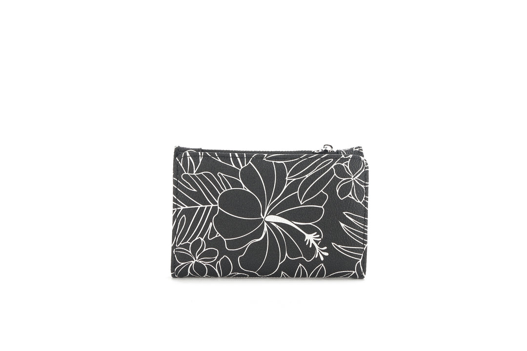 Wallet Joanne Hibiscus Lines Black