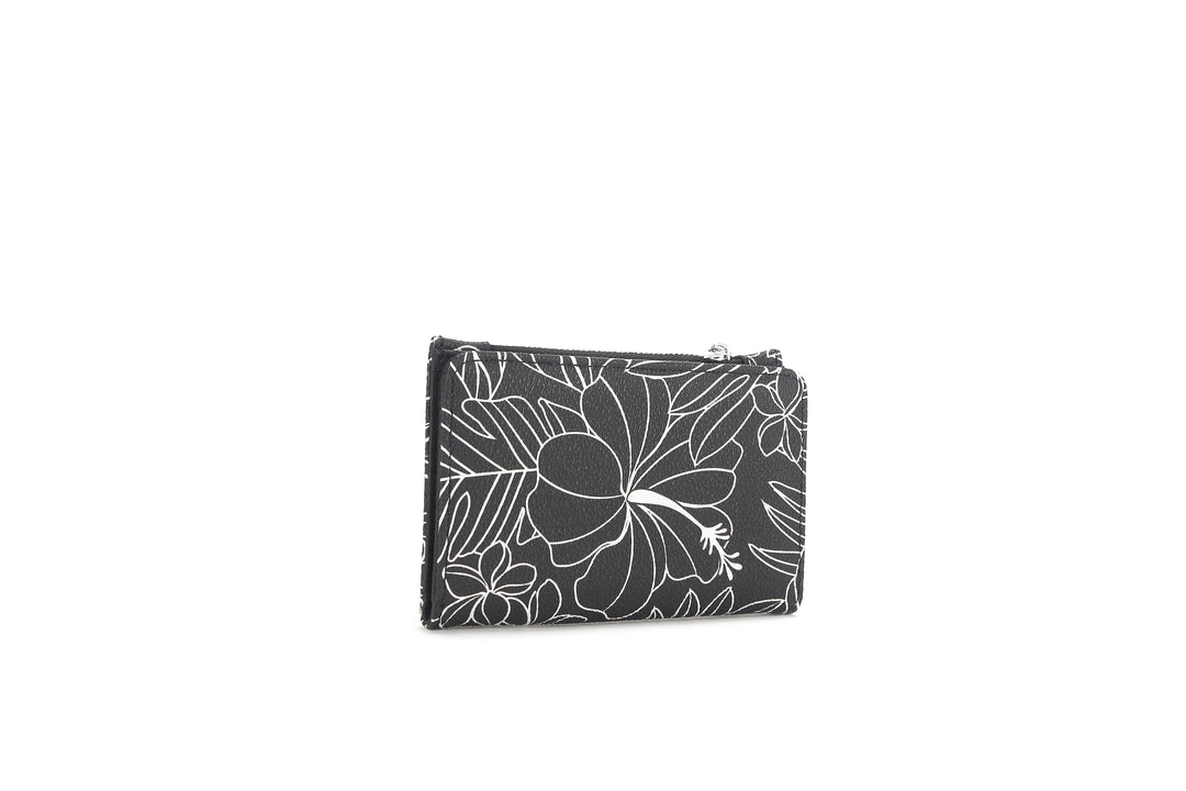 Wallet Joanne Hibiscus Lines Black