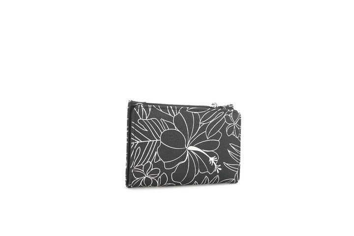 Wallet Joanne Hibiscus Lines Black