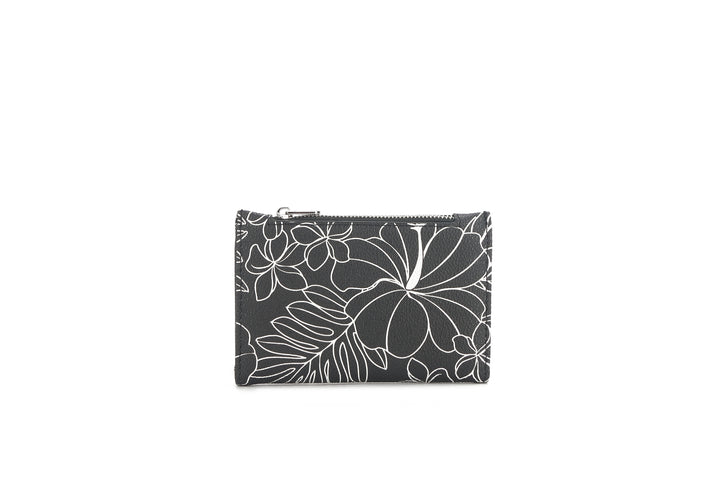 Wallet Joanne Hibiscus Lines Black