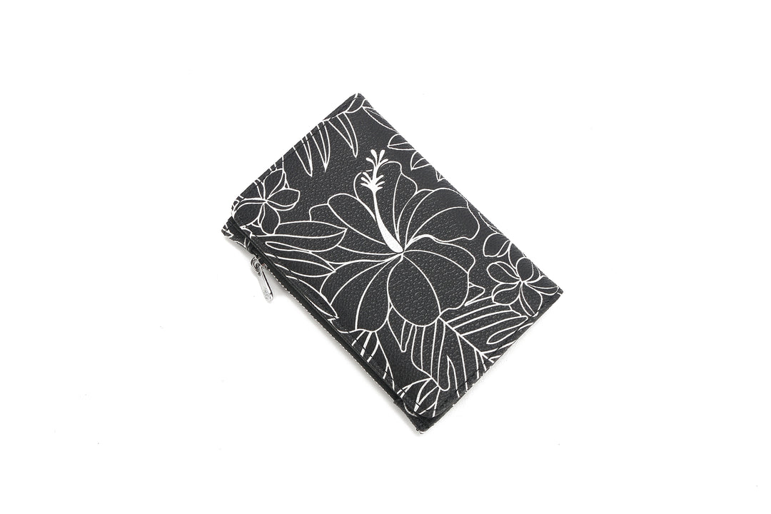 Wallet Joanne Hibiscus Lines Black