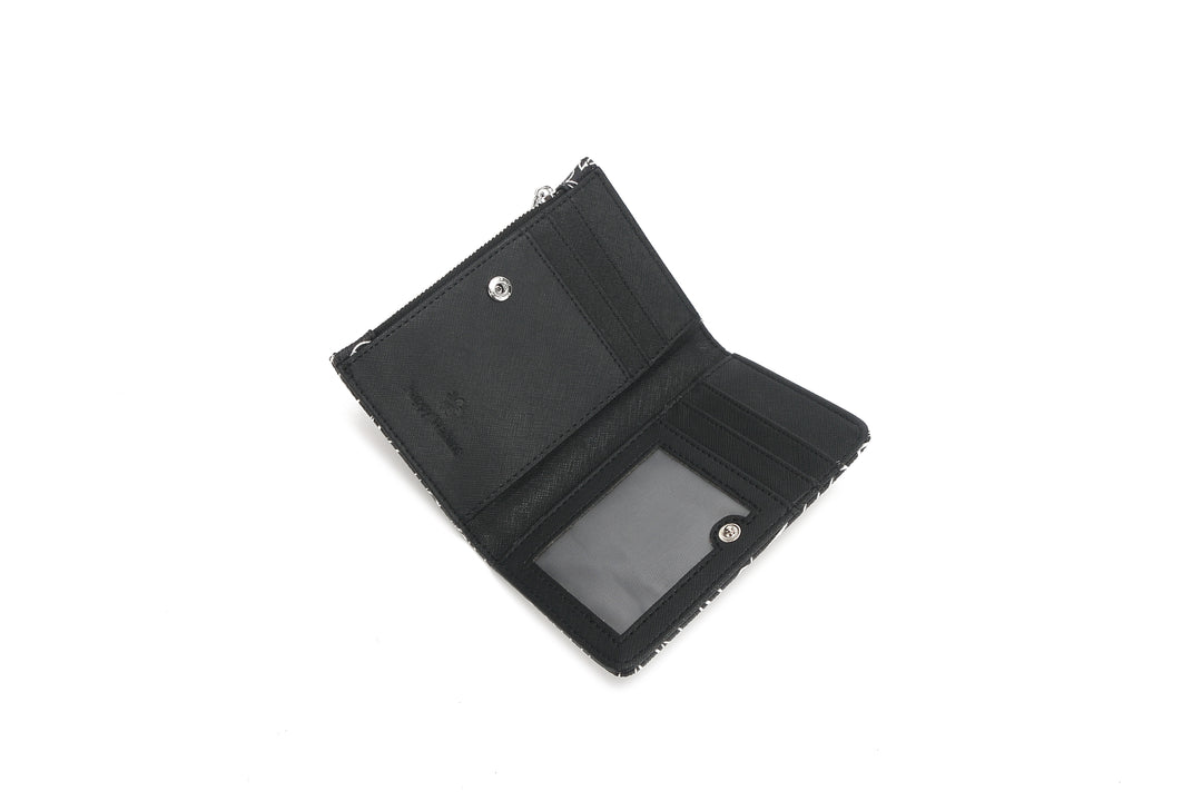 Wallet Joanne Hibiscus Lines Black