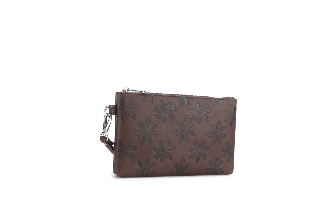 Wristlet Melody Tiare Embossed Brown-Black