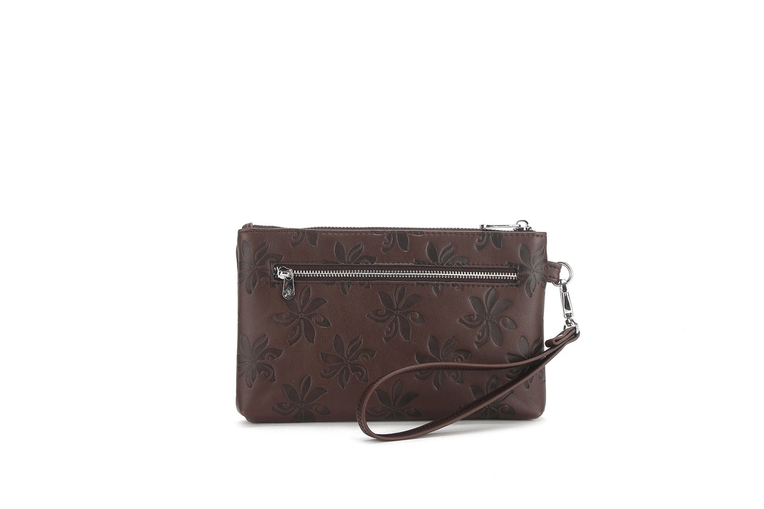 Wristlet Melody Tiare Embossed Brown-Black