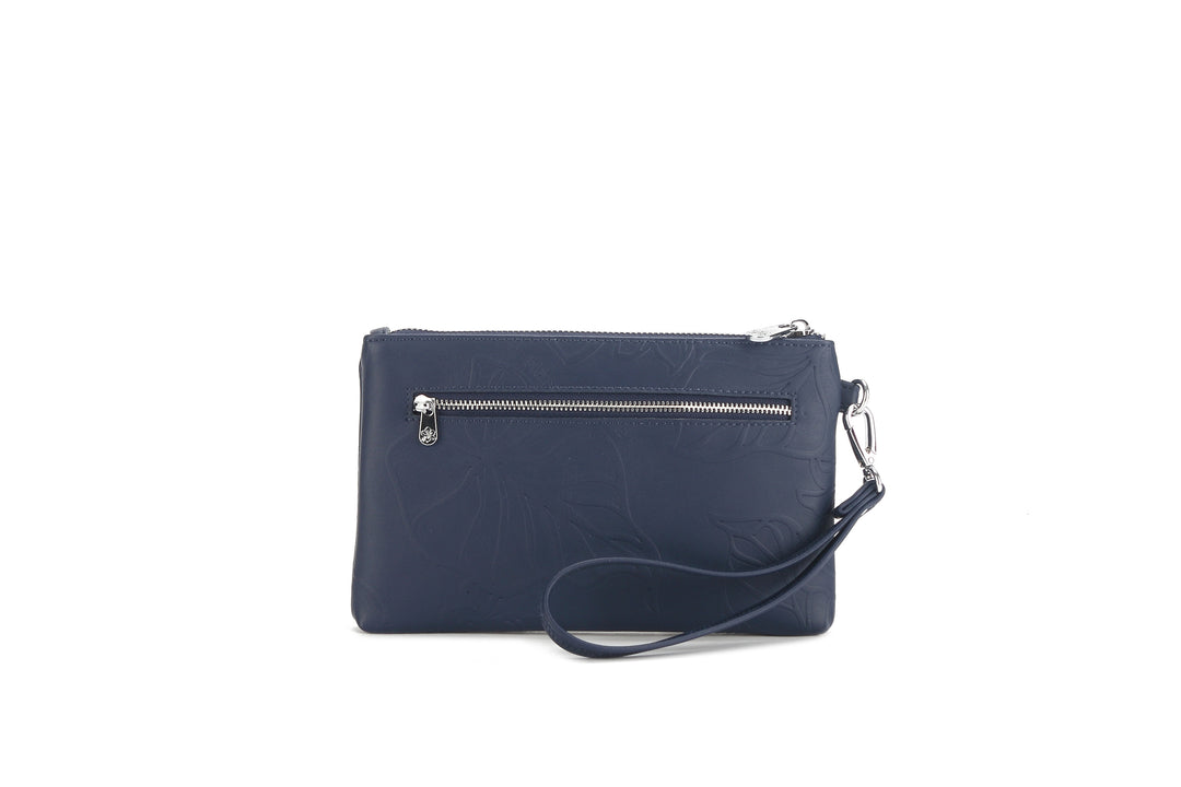 Wristlet Melody Kalo Embossed Navy