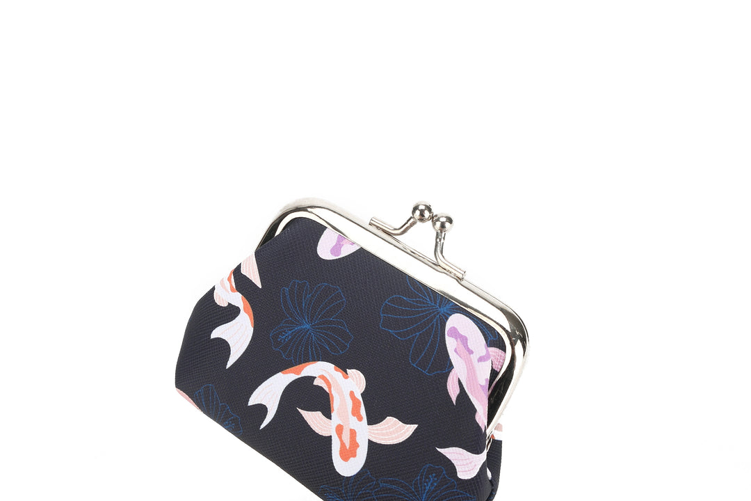 Pouch Coin Large Koi Navy