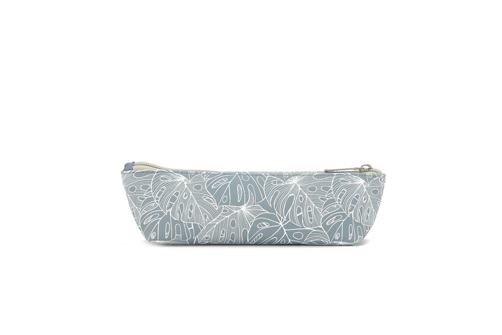 Pouch Pencil Monstera Lines Grey