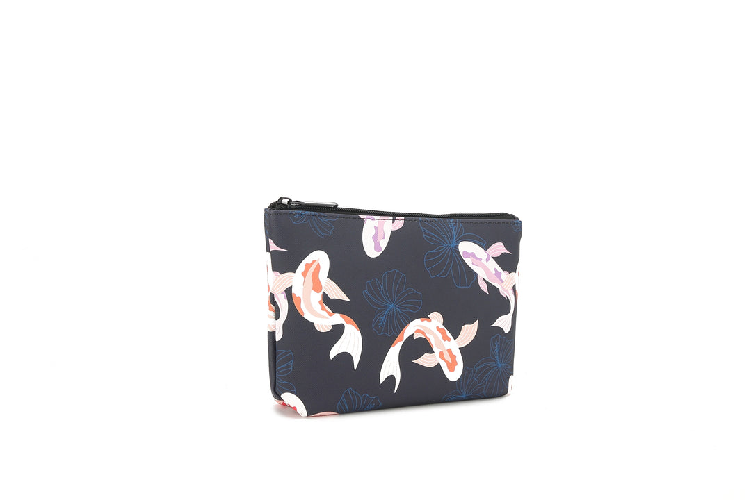 Pouch Gusset Small Koi Navy