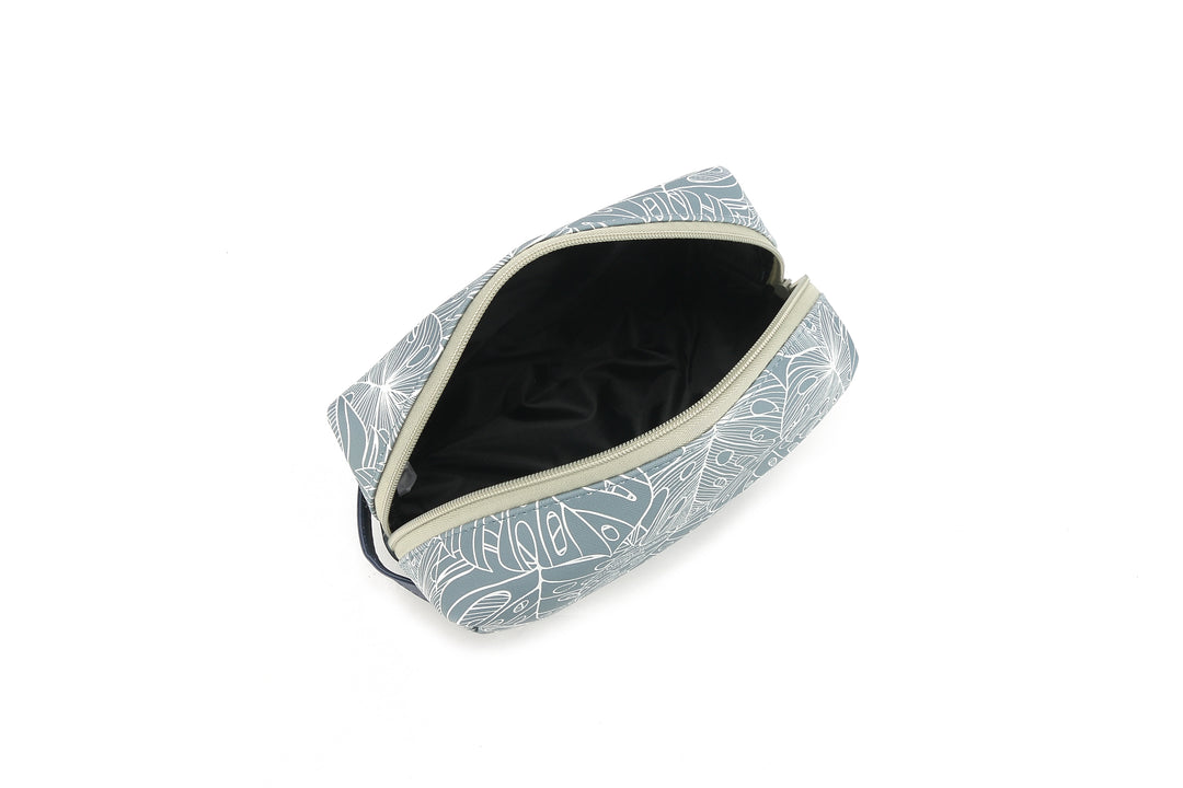Pouch Cosmetic Monstera Lines Grey