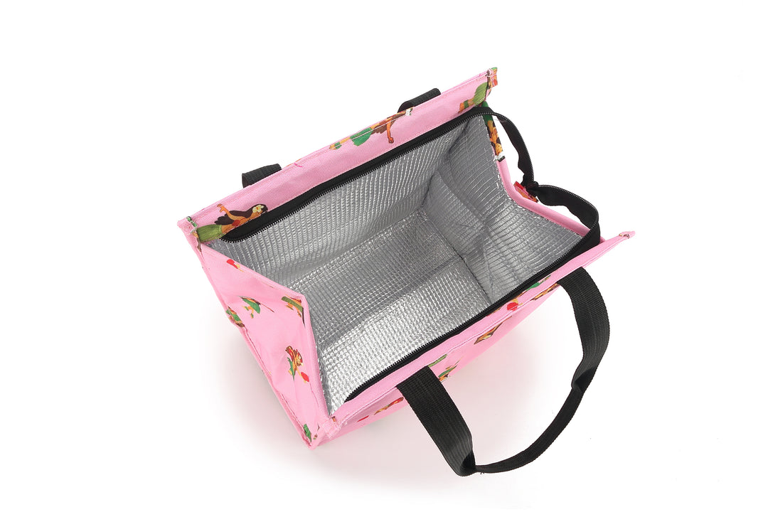 Insulated Lunch Tote Small Hula Girl Pink