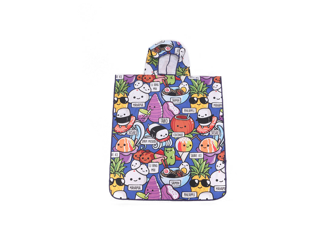 Hooded Beach Towel Poncho Teenager Craving Hawaiʻi Blue