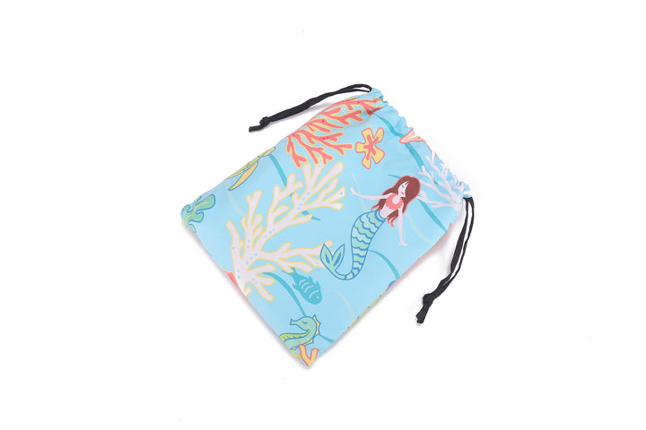 Hooded Beach Towel Poncho Teenager Mermaid Blue