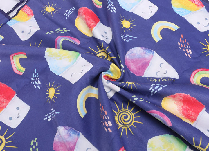 Hooded Beach Towel Poncho Kids Shave Ice Blue