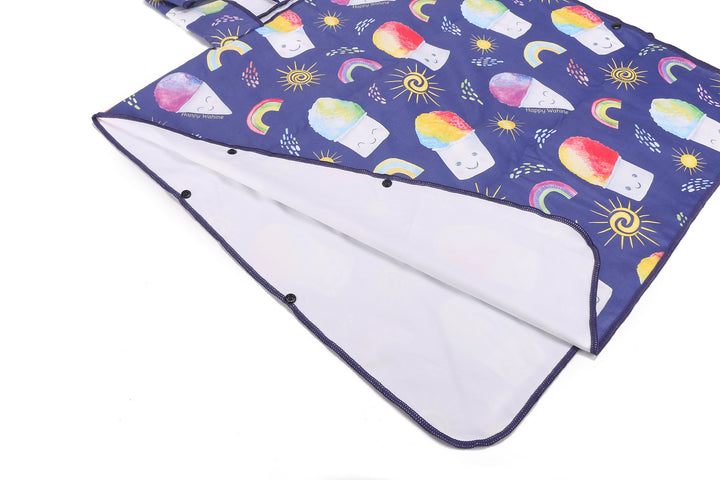 Hooded Beach Towel Poncho Kids Shave Ice Blue