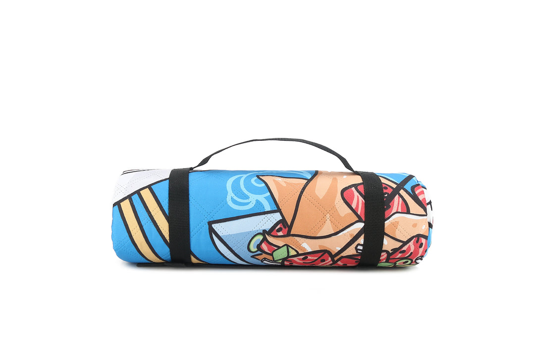 Beach Mat Poke Competition Blue