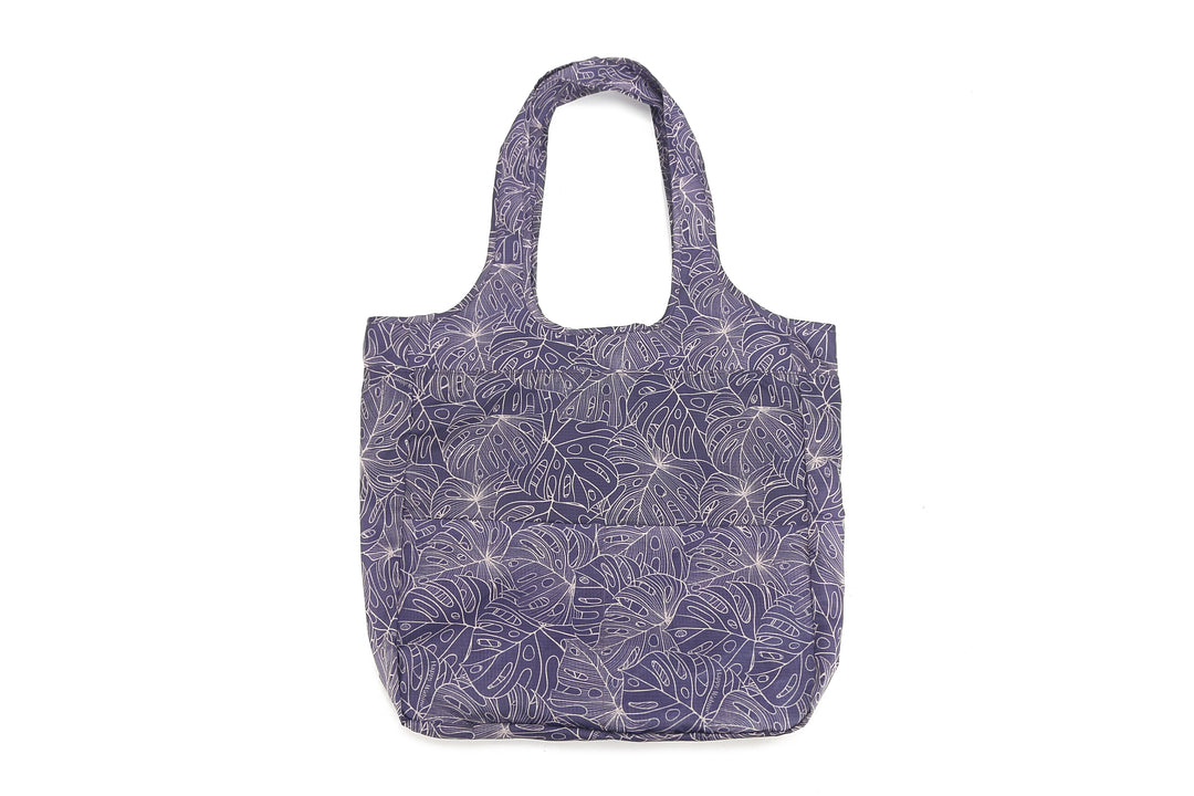 Foldable Bag Jacqueline Monstera Lines Grey