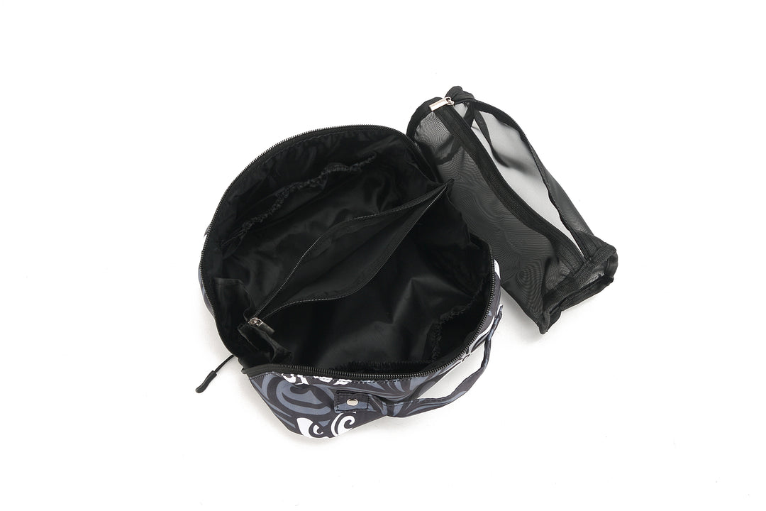 Travel Cosmetic Pouch Tiare Infinity Black