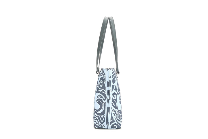 Tote Large Keʻolu Tapa Tiare Teal