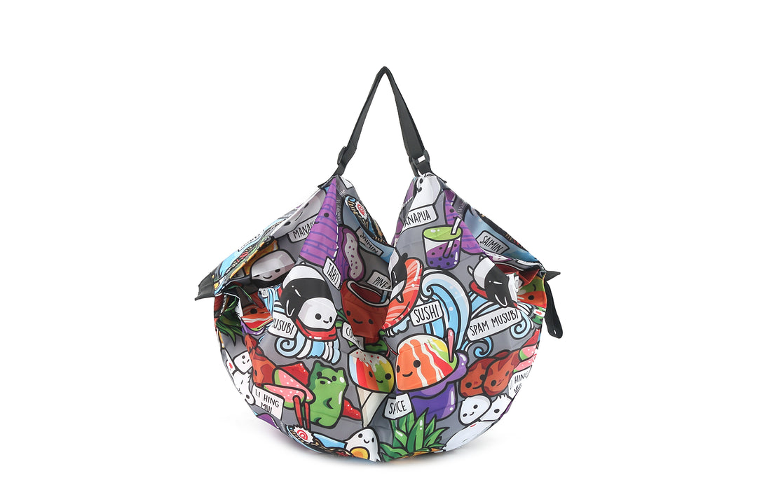 Foldable Bag Jazmine Craving Hawaii Grey