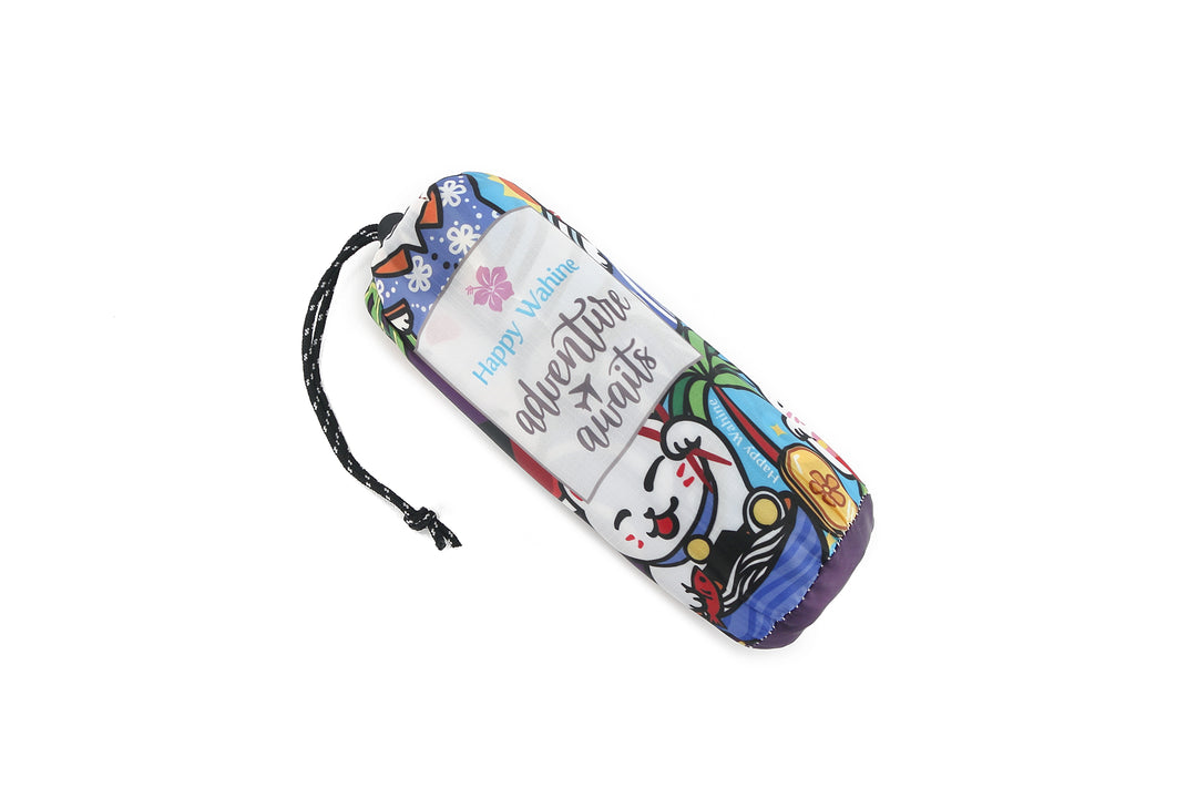 Sand-Free Reversible Beach Towel Neko Purple Neko Teal