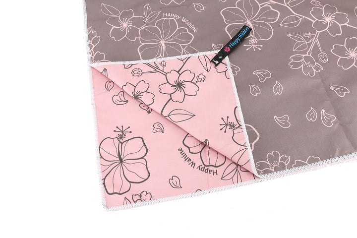 Sand-free Reversible Beach Towel Sakura Grey Sakura Pink