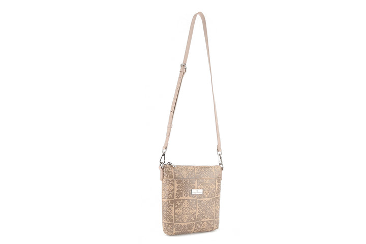 Crossbody Lisa Quilt Embossed Beige