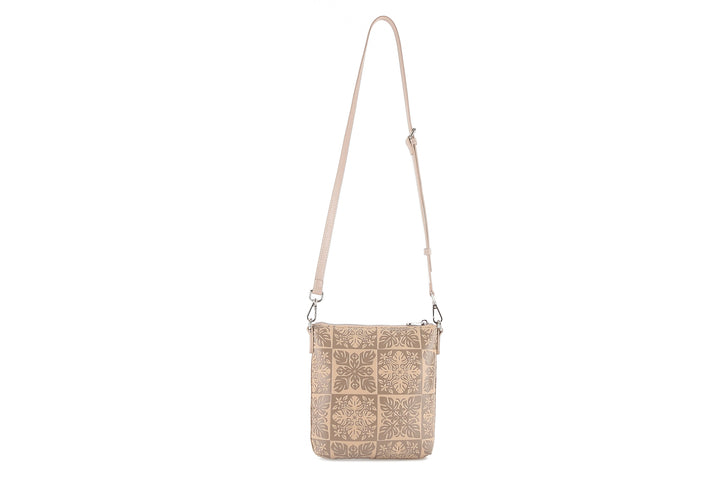 Crossbody Lisa Quilt Embossed Beige