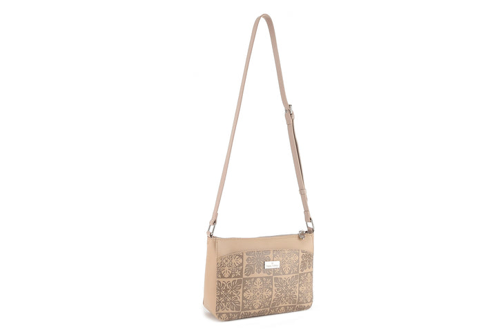 Crossbody Brittney Quilt Embossed Beige