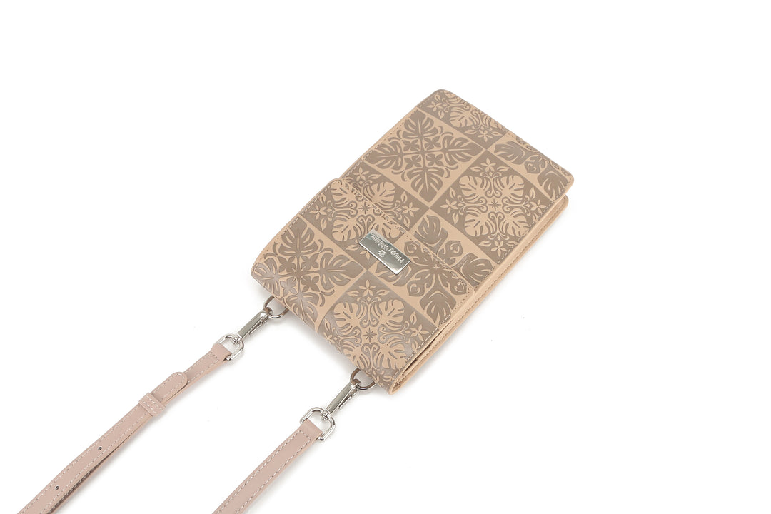 Crossbody Anna Quilt Embossed Beige