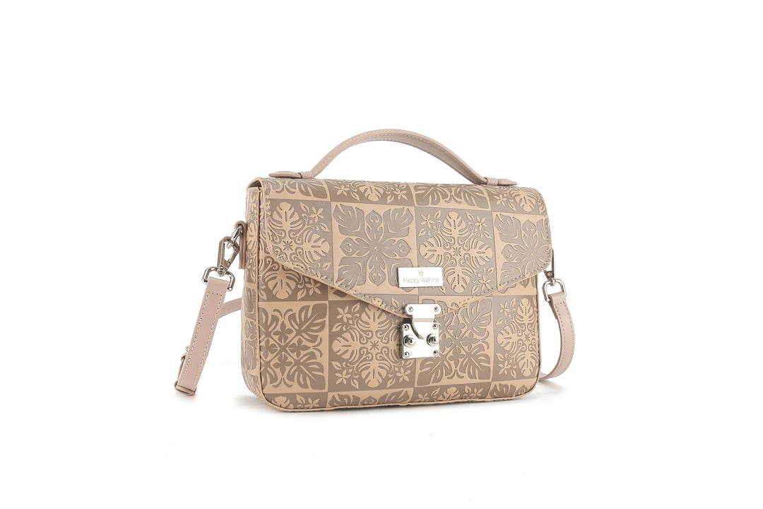 Satchel Alice Quilt Embossed Beige