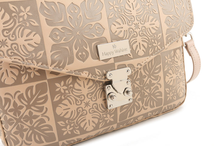 Satchel Alice Quilt Embossed Beige