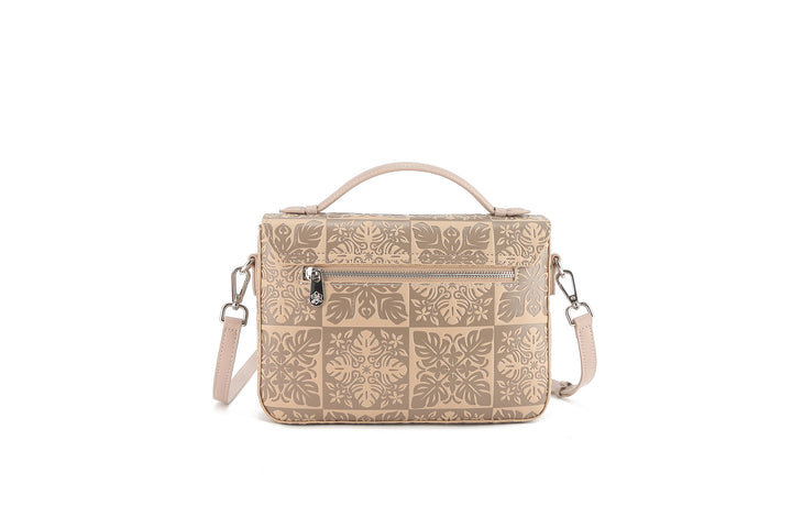 Satchel Alice Quilt Embossed Beige