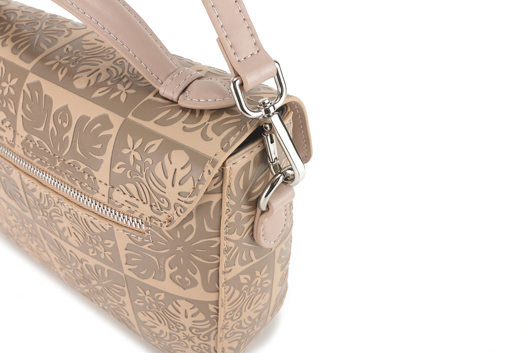 Satchel Alice Quilt Embossed Beige